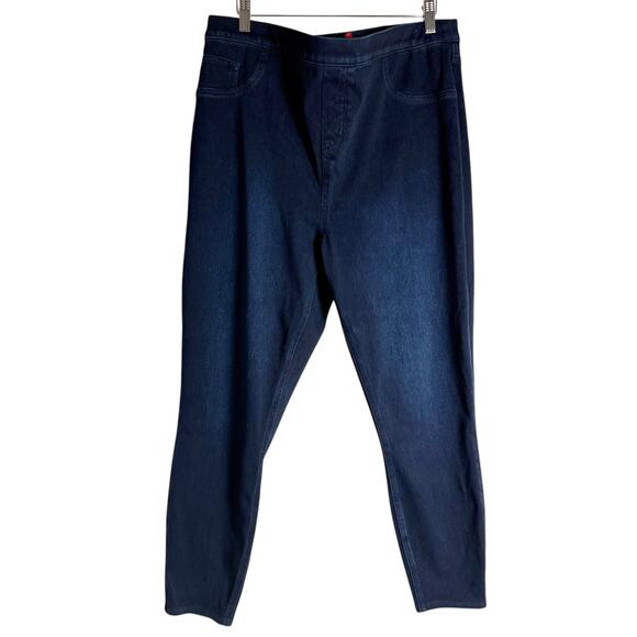 Spanx Pants - Spanx Jean-ish Blue Pull-On Stretch Jean Leggings Plus Size 2X